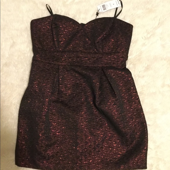 BCBGeneration Metallic Jacquard Dress Sz12 - Picture 5 of 7